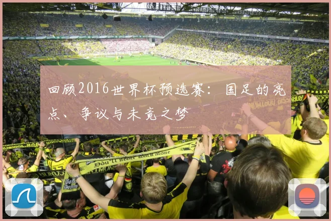 回顾2016世界杯预选赛：国足的亮点、争议与未竟之梦